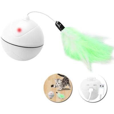 China Stocked Cat Toy Ball Colorful Pet Plastic Bite Resistance Silent Igniter Cat Ball Toy Interactive With Led for sale