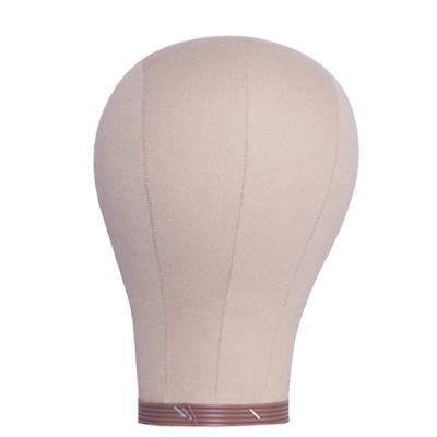 China For Home Use Goods 20.5-24 Inch Cork Canvas Mannequin Head For Diy Wig Making Solid Quality With Environmental Material for sale