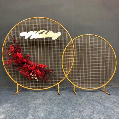 China Durable Wedding Round Arch Stand Circle Backdrop For Wedding Decoration for sale