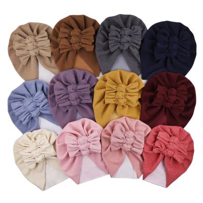 China Bow Autumn Turbans Baby Turban Photography NEW Skin Baby Big Hat Girls Friendly Props Infant Beanie Baby Girl Hat Accessories for sale