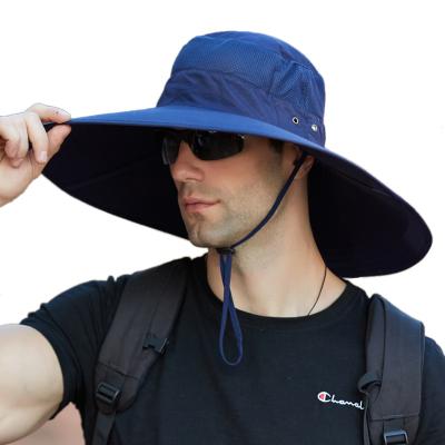 China breathable & Custom wholesale summer outdoor large fisherman's hat eaves waterproof sun hat mountaineering ultra-violet hat waterproof anti for sale