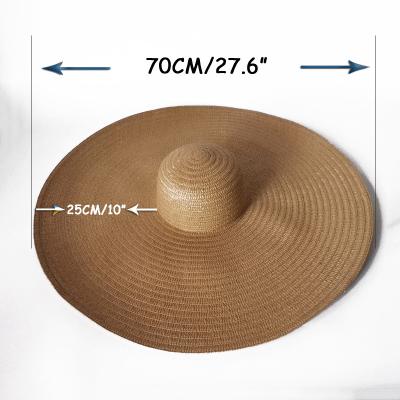 China 2021 New Summer Sun Hat Ladies Fashion Eco-Friendly Women Beach Hats Plus Natural Party Travel Straw Hats Soft Solid Color for sale