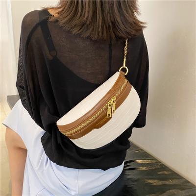 China Hot 2021 High Quality Fashion PU Saddle Bag For Women Designer Wide Shoulder Bags With Crocodile Pattern Can Be Customized LOGO for sale