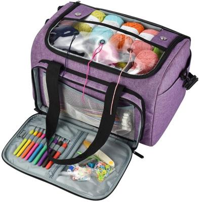 China Portable Tote Bag Organizer Yarn Storage Carrying Projects Knitting Huge Casual Huge Knitting Needles Crocheting Accessories for sale