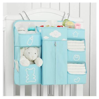 China Water Resistant Bedside Perfect Nursery Organizer Cart and Baby Diaper Cart Organizer Hanging Diaper Storage Bag for sale