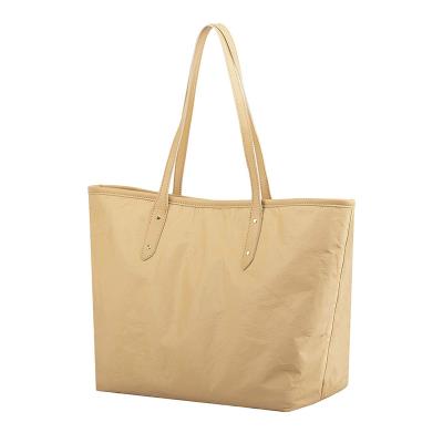 China Eco-friendly Kraft Paper Bag Tyvek Tote Bag Personalized Brown Kraft Paper Handbag for sale