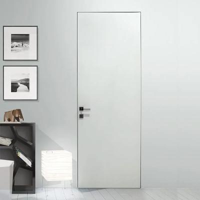 China Europe and America Minimalism Interior Door Italian Invisible Aluminum Frame Hidden Door in Internal Modern Home Hidden Door for sale