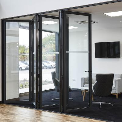 China EUROPEAN China Manufacturer Custom Bi-Fold Patio Doors Bi-Folding Glass Aluminum Doors For Office Project Aluminum Alloy Bi-Fold Doors for sale