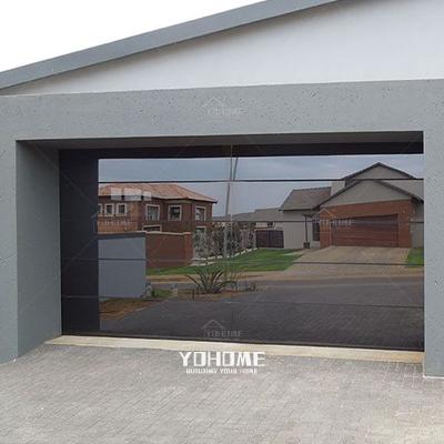 China High Glossy Modern Stainless Steel Garage Door China Factory Price Black Electric Garage Doors Modern Frameless Glass Garage Door for sale