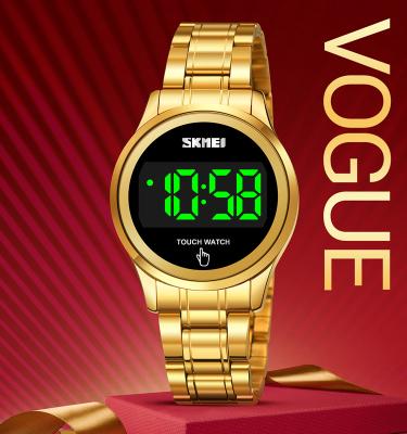 China SKMEI 1737 Day/Date Women Wristwatch Gold Digital Watch Classic Touch Screen for sale