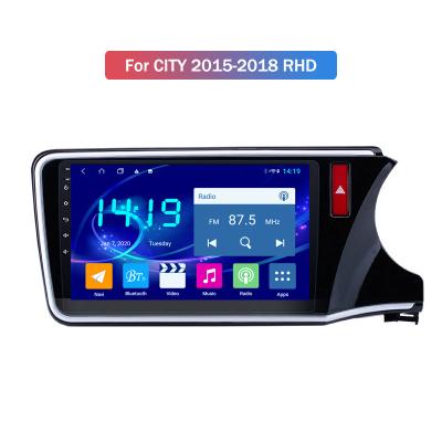 China Android 12 DSP CARPLAY 4G+64G 10.1inch Car GPS Automotive Navigation For Honda City Greiz Gienia 2015-2018 RHD QLED Screen for sale