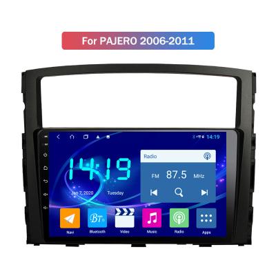 China 9 inch Android 12 car dvd gps automotive QLED 4G+64G navigation for Mitsubishi Pajero 2006 2007 2008 2009 2010 2011 for sale