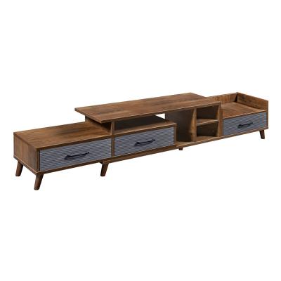 China Hot Selling Unique Modern Wood Console Extendable Large Large TV Cabinet MDF TV Slider Stand for sale