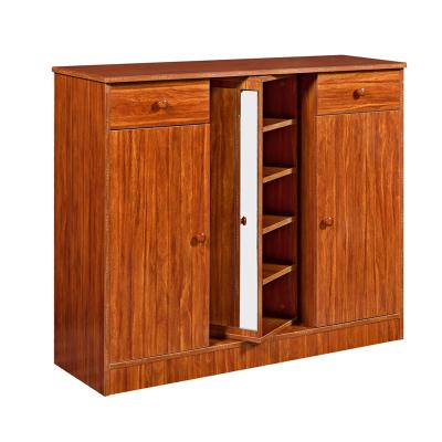 China Modern Design Home Decoration Red Sandalwood Shoe Cabinet Shoe Cabinet Gold Wooden Corner Rack for sale