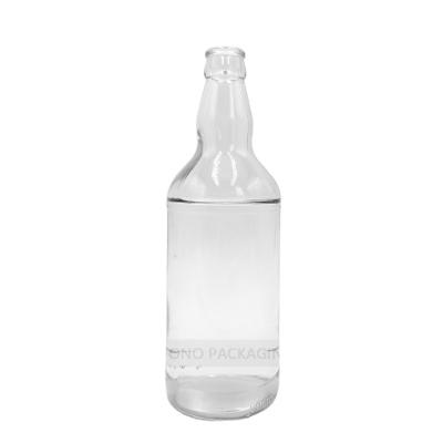 China 500ml Beverage Clear Beer Glass Bottle Soda Bottle Beer With Custom Beer Bottle Caps for sale