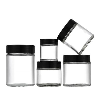 China Food Custom Sealed Wide Mouth Glass Jar Food Storage For Spice Pickles Honey With Lid for sale