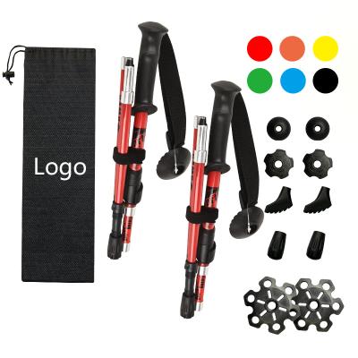 China Rising & Mountain Carbon Climbing Easy Grip High Strength Fiber Collapsible Folding Canes Walking Hiking Poles Trekking Poles Canes for sale