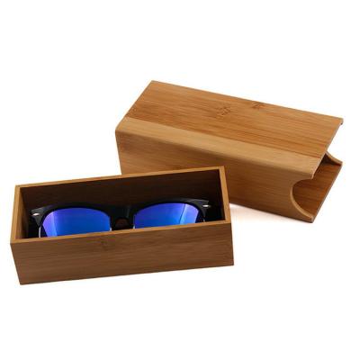 China Fashionable Square Eyeglasses Display Wooden Eyeglass Box Wooden Box Eyewear Boxes Bamboo Case for sale