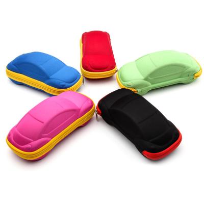 China Fashionable Cute Kids Glass Car Shaped Glass Case Fashion Bag Box Cases Kids Sunglasses Cases for sale