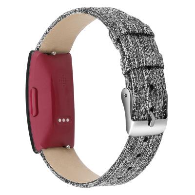 China Fabric Fashion Canvas Nylon Strap For Fitbit Inspire 2 Inspire Hour Replacement Watch Strap Band for sale