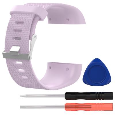 China Sports Rubber Breathable Silicone For Fitbit Surge Watch Bands Straps Rubber Wristbands for sale