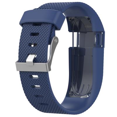 China Silicone Sports Watch Band Strap Smart Watch Band Replacement Rubber Strap For Fitbit Time Charge With Kit for sale