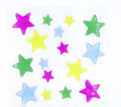 China Decorative Sticker Star Shape Glitter Gel Clings For Window for sale