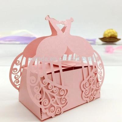 China Recycled Materials China Supplier Direct Selling Personalized Keepsake Candy Box Cute Pink Wedding Wholesale for sale