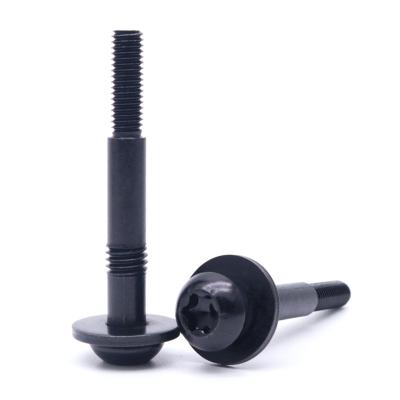 China High Grade Thread Black Oxidized Knob Button Head Six Lobe Half Head Non Standard Torx Screw With Flat Washer for sale