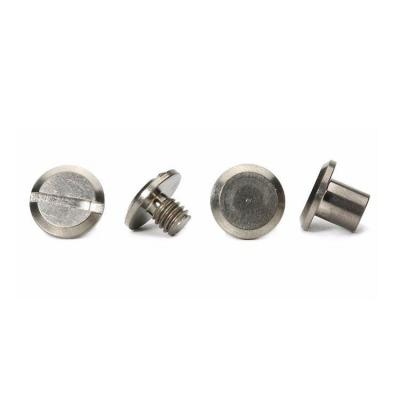 China Flat Made in China Inter Slotted Male and Female 316 304 Stainless Steel Small Lb Binding Lock Chicago Screws for Belt Buckle for sale