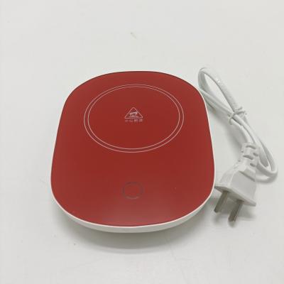 China Red Glass+plastic Heating Pad Induction Constant Temperature Coaster for sale