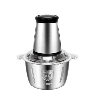 China Hotel Xiaopanxiong Stainless Steel Bowl Household Mincer 3L Chopper Garlic, Meat, Pepper for sale