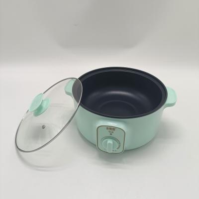 China Hotel Mini Green Electric Boiling Mini Electric Hot Pot For Dormitory for sale