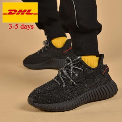 China New Design OG 350 V2 Durable Brand UPPER Yeezy LOGO Kids Sneakers Black Reflective Kids Sports Shoes Boy Girls Sports Shoes With Box for sale