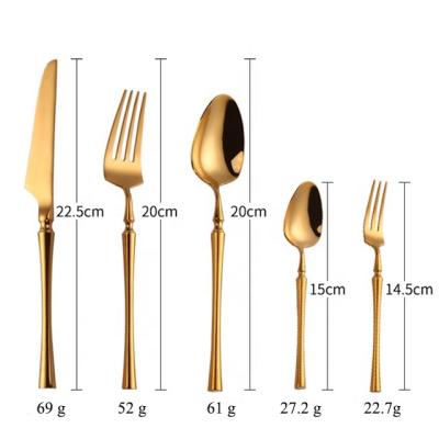 China 18/10 Flatware Gold Flatware Set Stainless Steel Sustainable Cutlery for sale