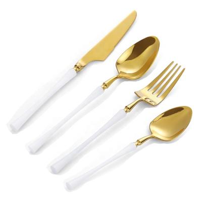 China Viable Titanium Cutlery Flatware Luxury Wedding Flatware Sets for sale