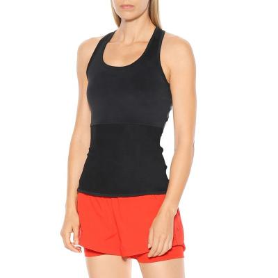 China Hotsale Breathable Black Bamboo Spandex Fabric Women Yoga Custom Tank Tops for sale