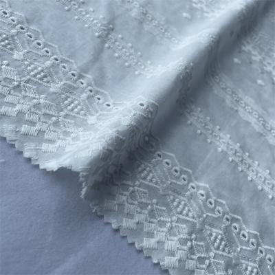 China Other New Design 2021 High Quality Embroidery Fabric In White Cotton Roll for sale