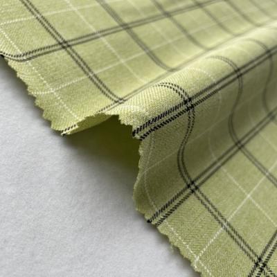 China Other hot sale ready made yarn dyed check woven polyester rayon spandex fabric textile for dress for sale