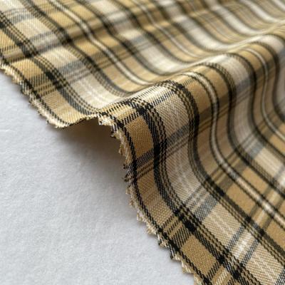 China Other New Textile Design Stock Lot Yarn Dyed Woven Check Twill Polyester Spandex Fabric for sale