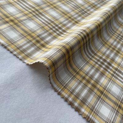 China Other Stretch Ready Made Yarn Dyed Check Rayon / Polyester Woven Fabric for sale