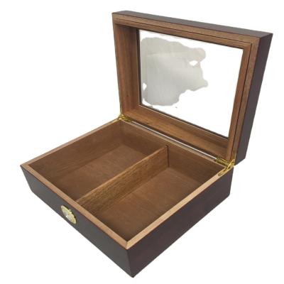 China Cigar Storage Customized Cedar Box with Hygrometer and Humidifier Travel Cigar Humidor Cigar Cabinet Cigar Case for sale