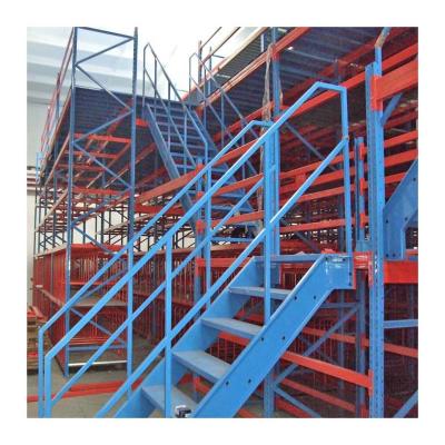 China Heavy Duty Corrosion Protection Warehouse Mezzanine Storage Platform Steel Racking for sale