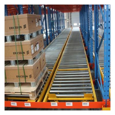 China Corrosion Protection Warehouse Storage Cardboard Flow Pallet Rack With Roller Track for sale