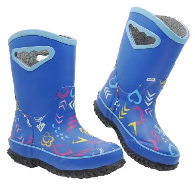 China 2022 Designer 2022 New Rainboots Wellies Neoprene Rain Boots Winterlaars Children Waterproof Hunting Kids for sale