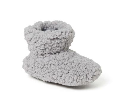 China Gray Bedroom Wool Baby Bootie Flat Sock 2021 House Shoes Slipper for sale