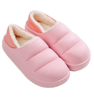 China 2021 Fashion Trend Ladies Winter Shoes Plush Warm Home Indoor Slippers For Woman Fur Clogs for sale