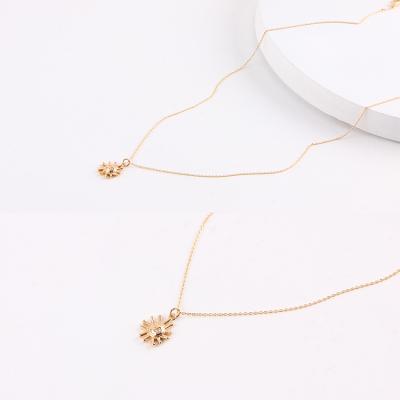 China Eco - Friendly Custom 18K Gold Plated Shaped Zircon Pendant Necklace For Women for sale