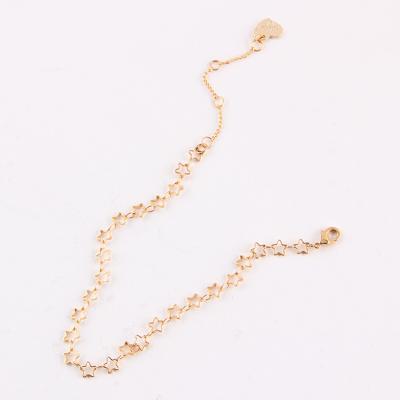 China New Arrival Accessories Stars Environmental Friendly Hollow Adjustable Link Chain Brass Bracelet for sale