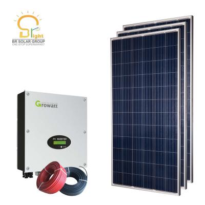 China 5kw Home On-Grid Easy Install Single Phase Photovoltaic Solar Home Power System for sale